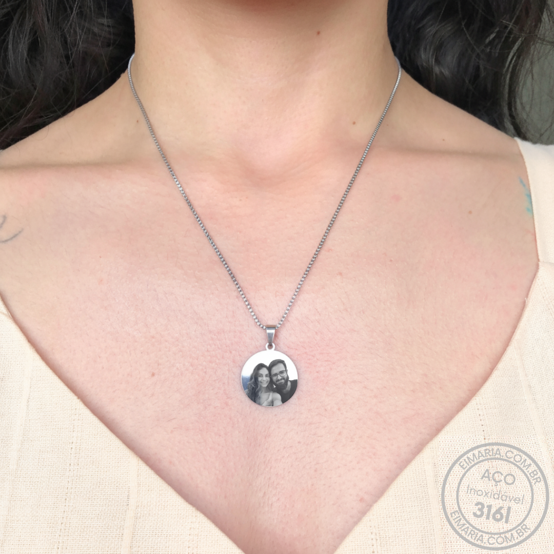 8 - Colar personalizado Aço inox qualidade